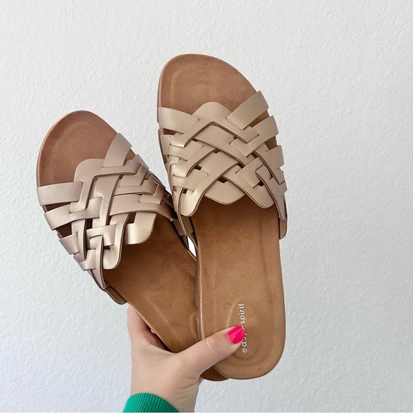 Easy Spirit Gold Leather Woven Marsha Sandal Sz 11 NWOB - Picture 3 of 5